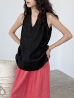 V-Neck Linen T-Shirt