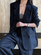 Linen Suit Jacket + Pants Two-Piece Suit