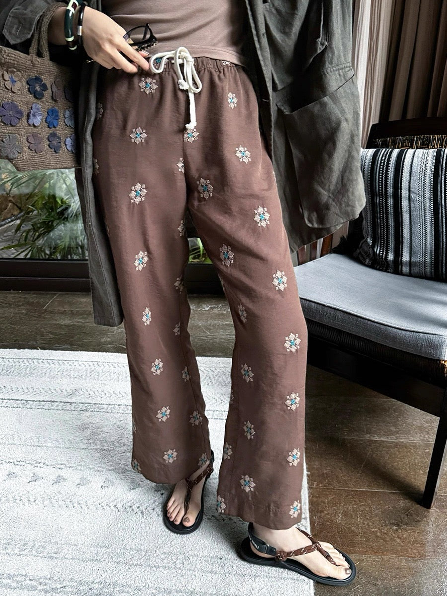 Custom-Made Tencel Cotton And Linen Flared Trousers