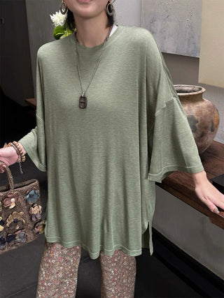 Silk and Tencel blended T-shirt by painevida