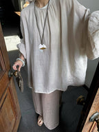 Ramie Slim Fit Loose Sun Protection Top