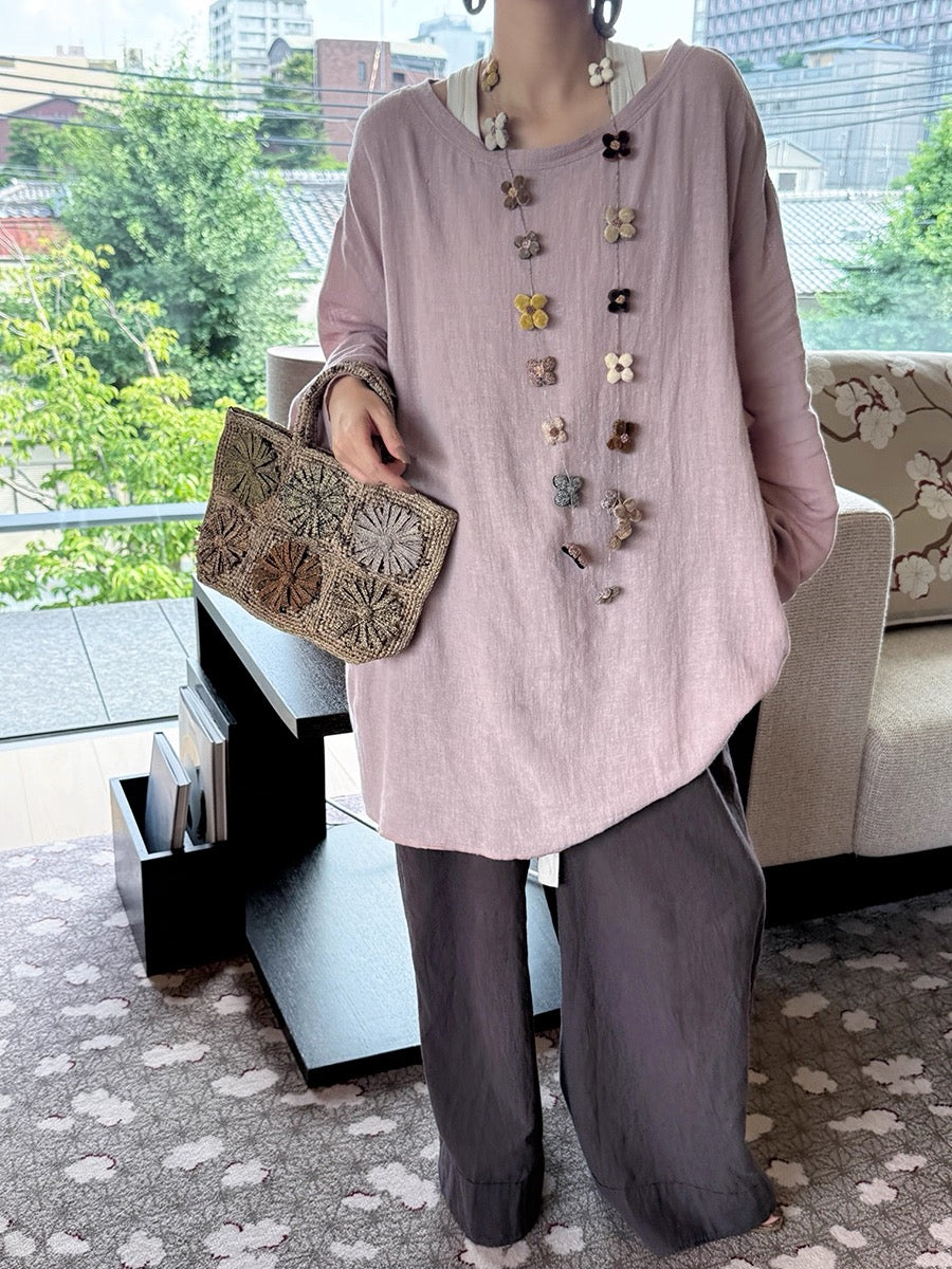 Cotton And Linen Breathable Lazy Thin Shirt