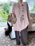 Cotton And Linen Breathable Lazy Thin Shirt