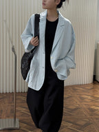 Old Money Style Tencel Linen Suit Loose Jacket