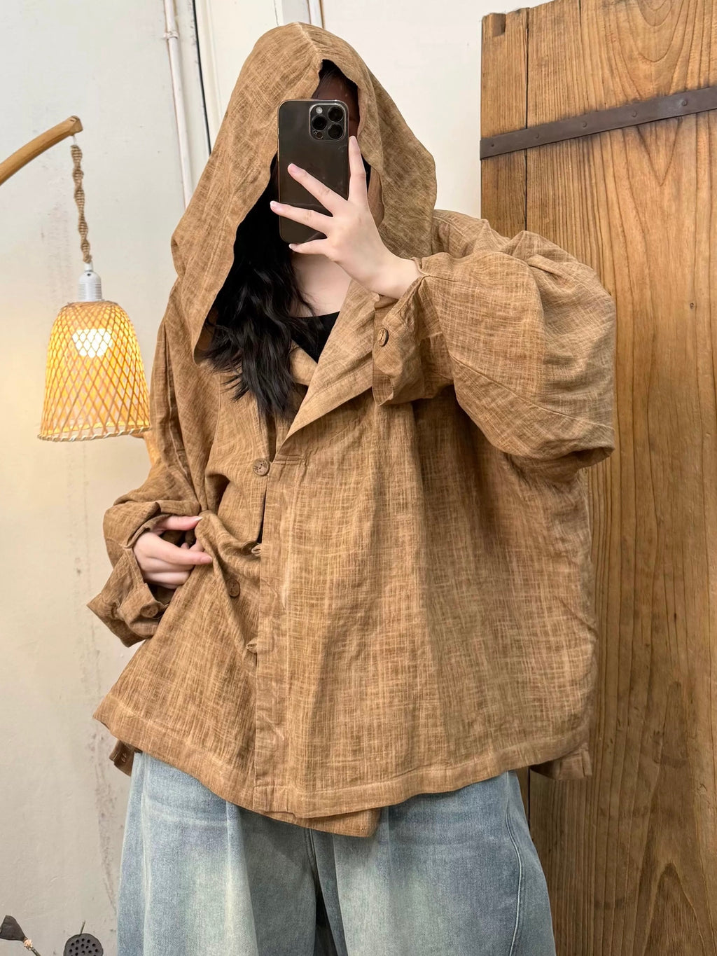 Vintage Distressed Couture Button-Down Jacket