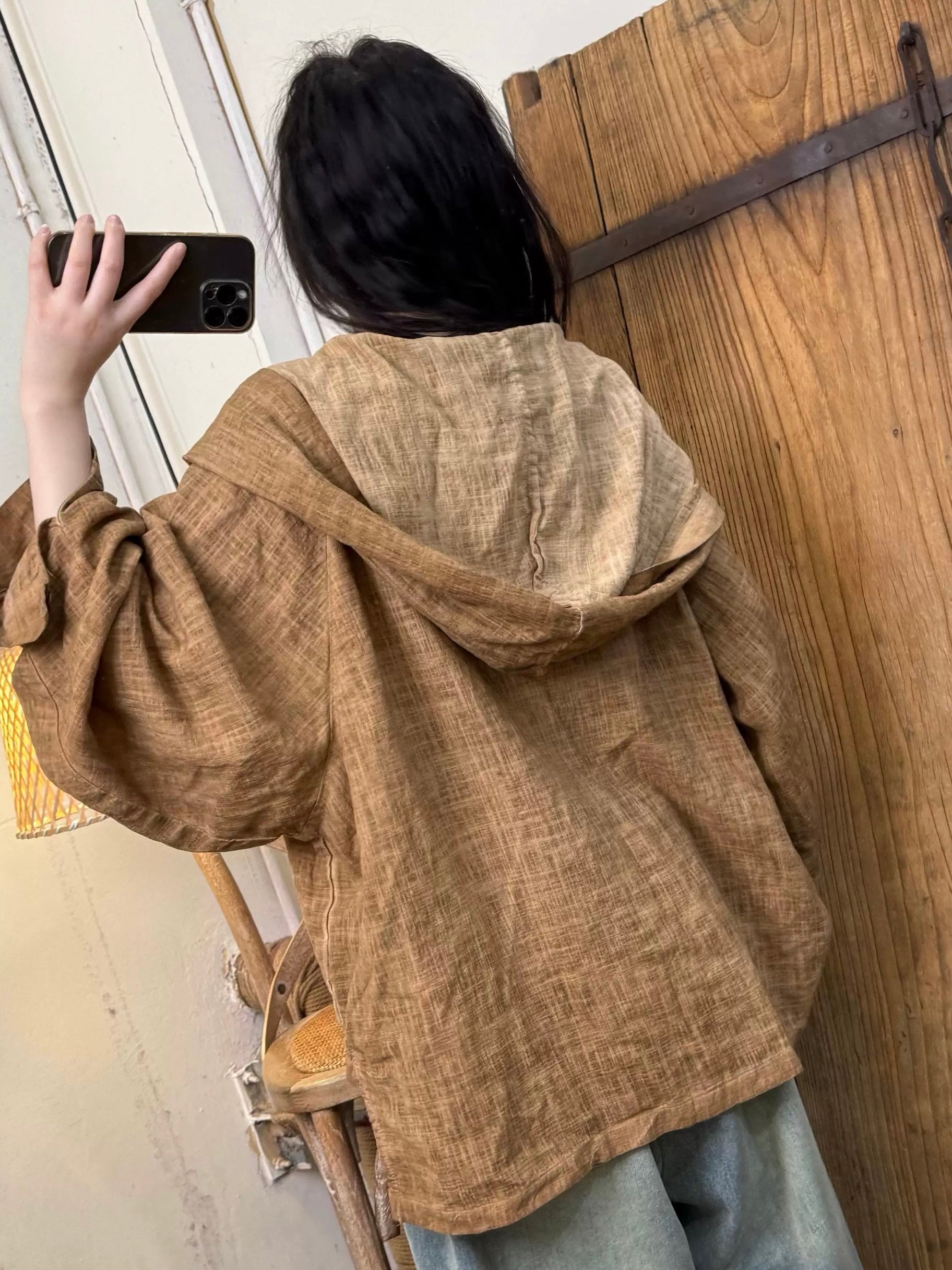 Vintage Distressed Couture Button-Down Jacket