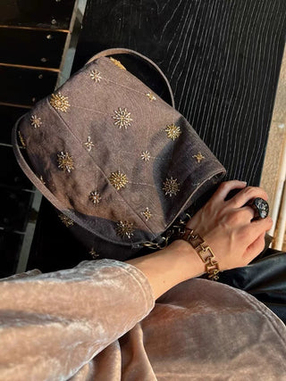 Beaded Embroidered Bucket Bag by painevida