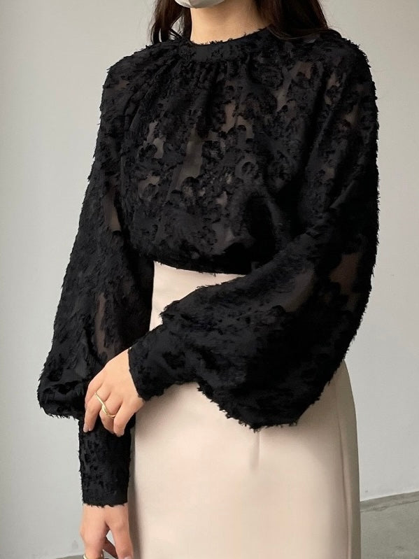 Flower Embroidered Long-Sleeved Shirt - PAINEVIDA