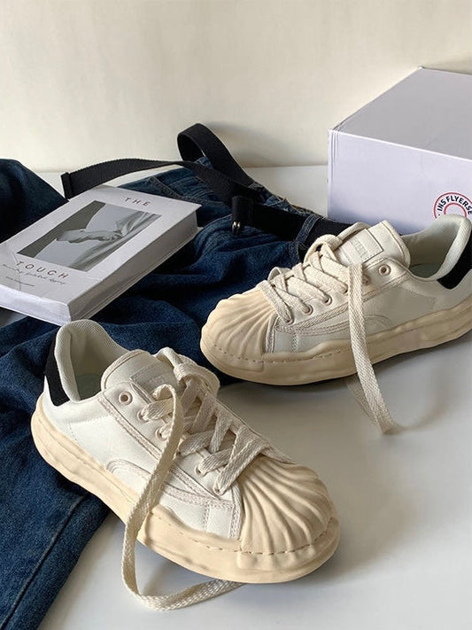 Casual And Versatile Shell Toe Sneakers - PAINEVIDA