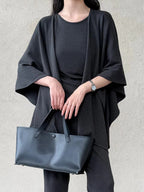 Urban Cape Shawl +Camisole + High Waist Flared Pants 3-Pieces Suit