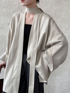 Solid Color Tie Trench Coat