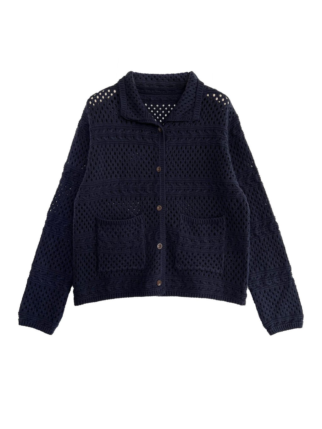 Vintage Crochet Hollow Knit Cardigan