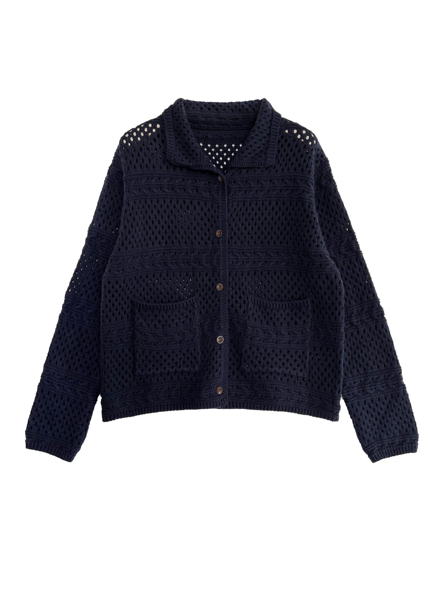 Vintage Crochet Hollow Knit Cardigan