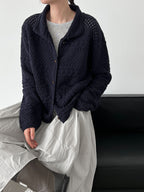 Vintage Crochet Hollow Knit Cardigan