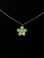 Vintage Pearl Cherry Blossom Necklace by painevida