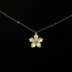 Vintage Pearl Cherry Blossom Necklace by painevida