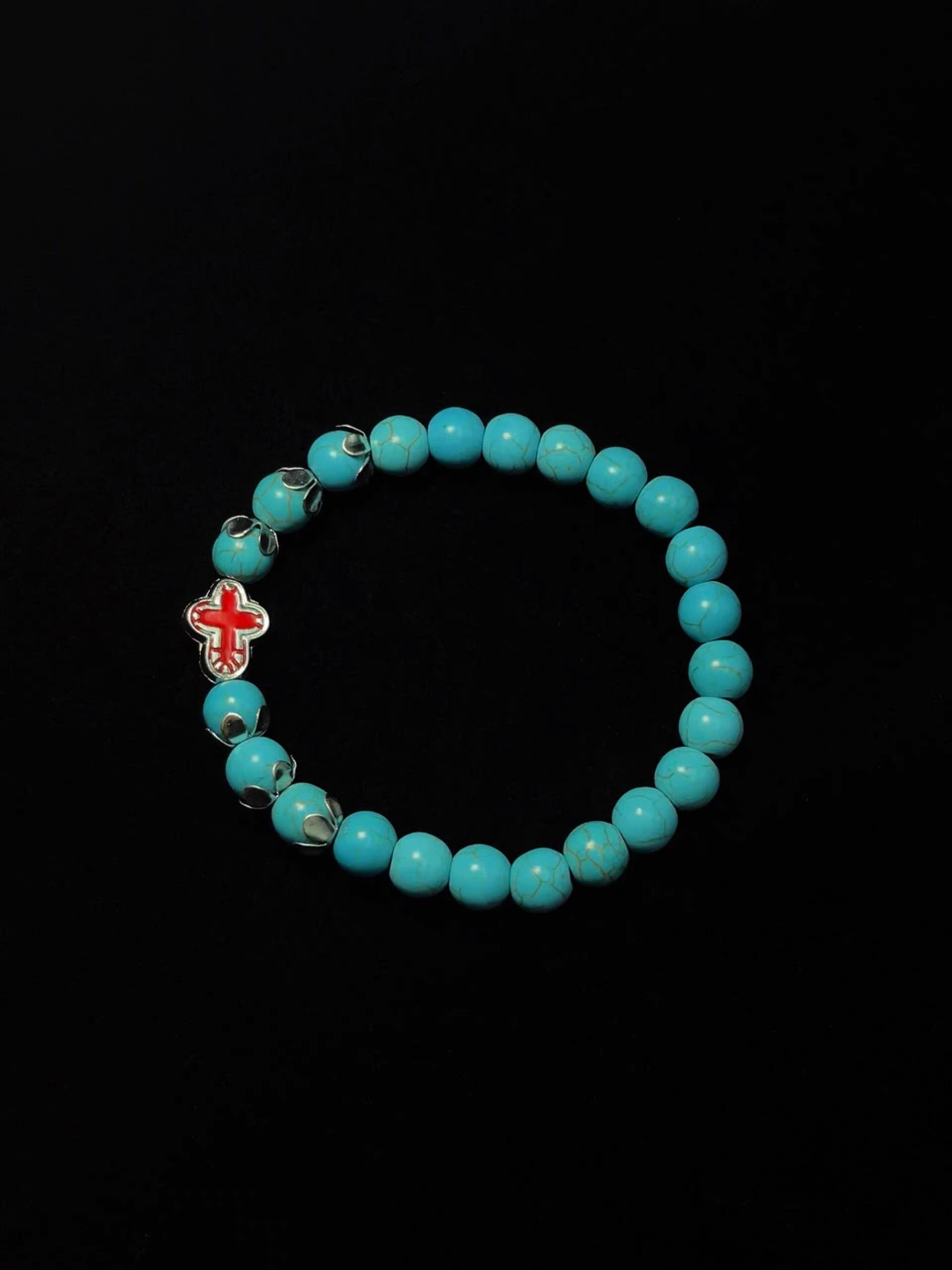 Vintage Turquoise Cross Bracelet