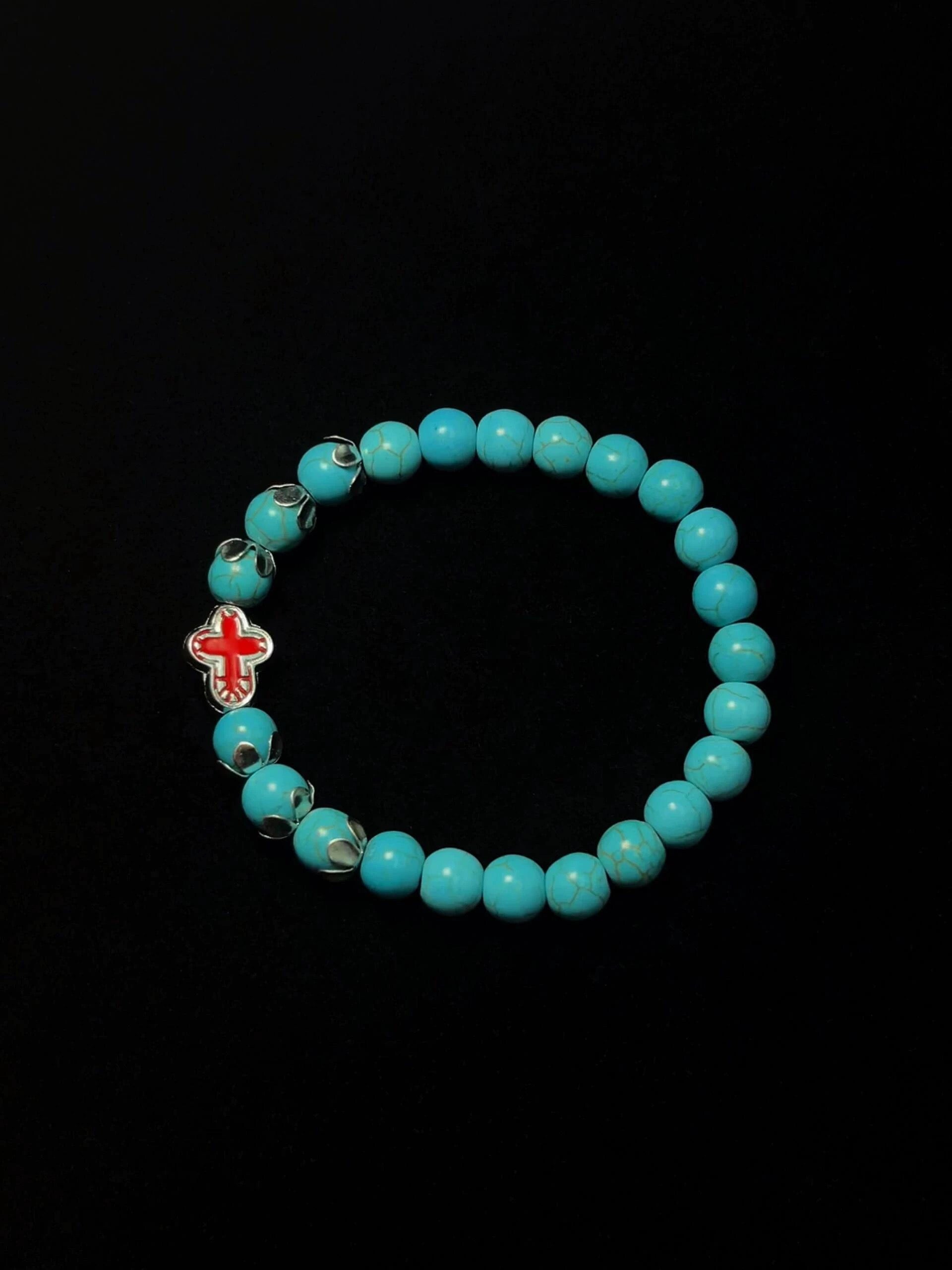 Vintage Turquoise Cross Bracelet