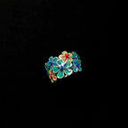 Vintage Enamel Flower Ring