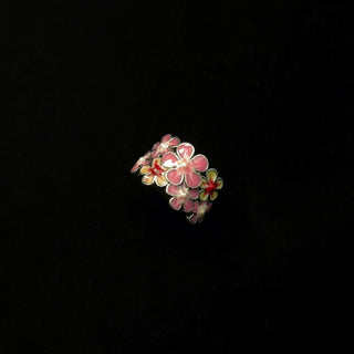 Vintage Enamel Flower Ring by painevida
