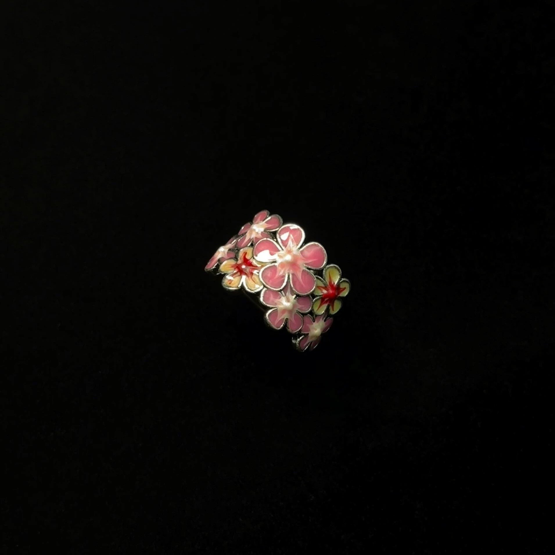 Vintage Enamel Flower Ring