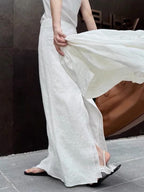 Slouchy Linen Skirt - PAINEVIDA