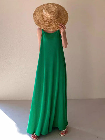 Long Knitted Suspender Dress - PAINEVIDA