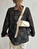 Hollow Lace Long Sleeve Shirt