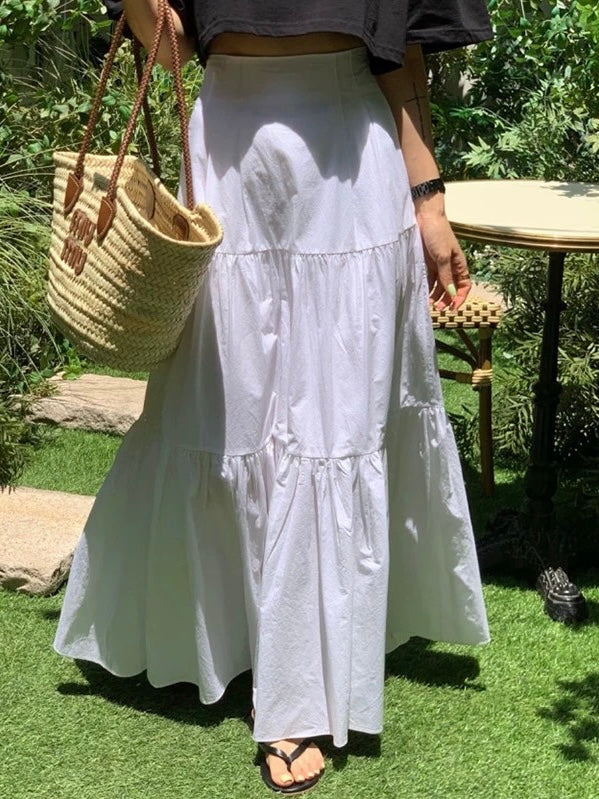 Ruffled Paneled Skirt