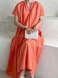 V-Neck Pleated Layered Dress - PAINEVIDA