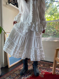 Pleated Ruffled Shirt&Skirt 2 Set