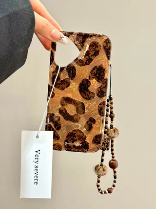 Leopard Print Floral Frosted Phone Case by painevida