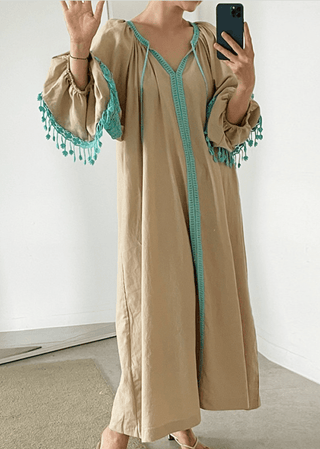 Simple Ethnic Style Fringed Dress