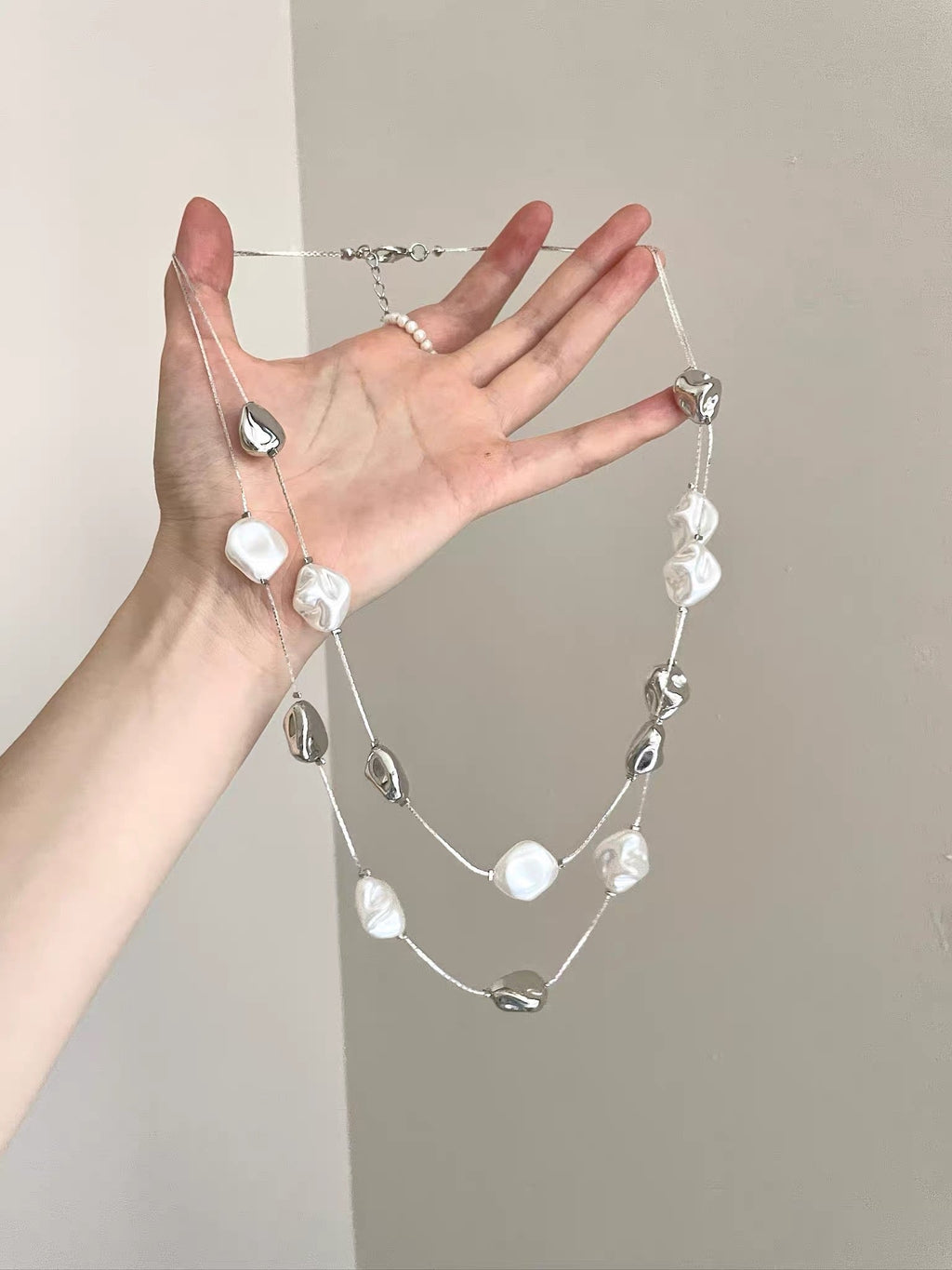 Vintage Baroque Style Stone Bead Art Necklace by painevida