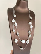 Vintage Baroque Style Stone Bead Art Necklace by painevida