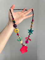 Vintage Colorful Ocean Bohemian Style Mixed-Color Wooden Necklace by painevida