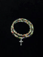 Vintage Thai Blue Cross Necklace by painevida