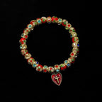 Vintage Red Pearl Gothic Bracelet by painevida