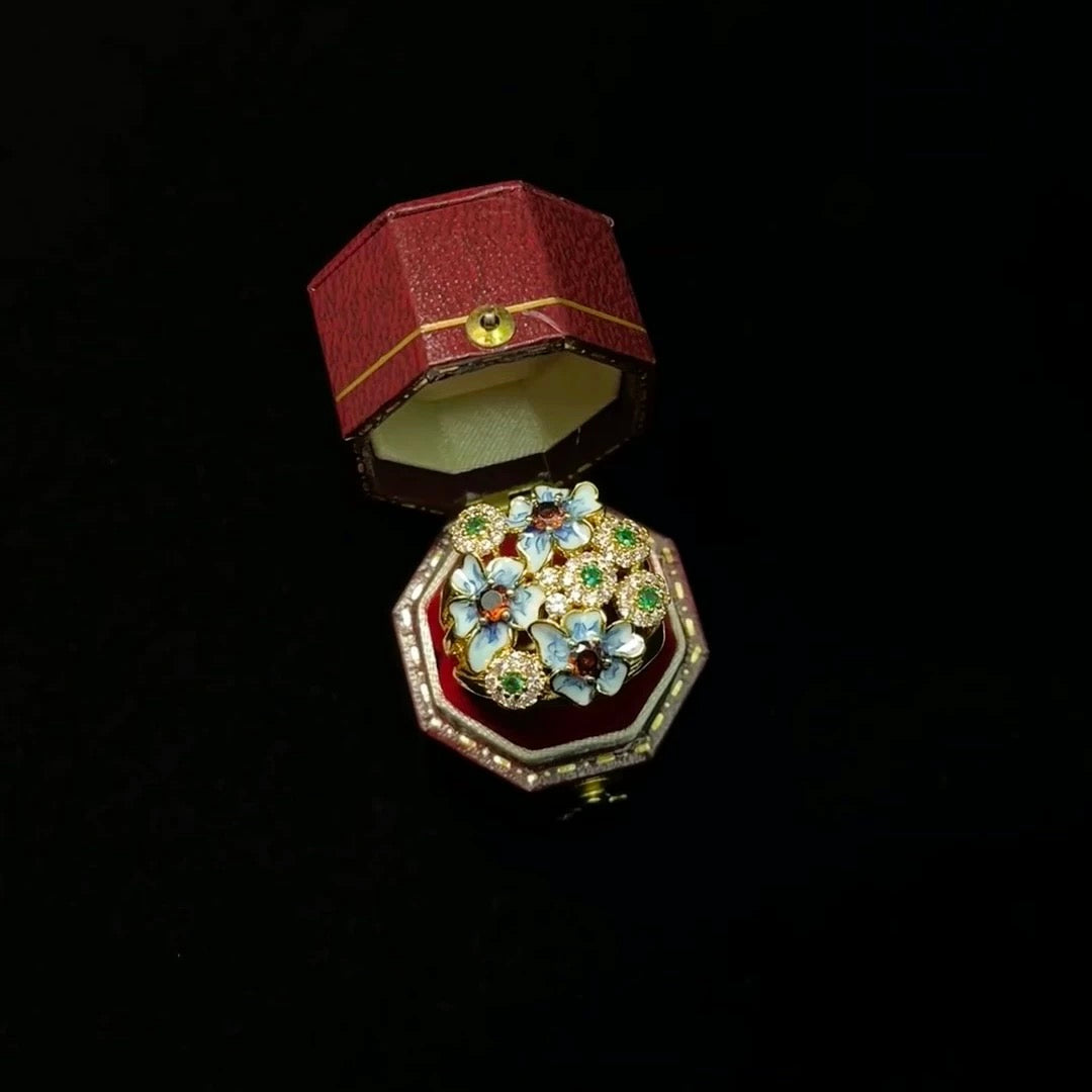 Vintage Dripping Flower Ring