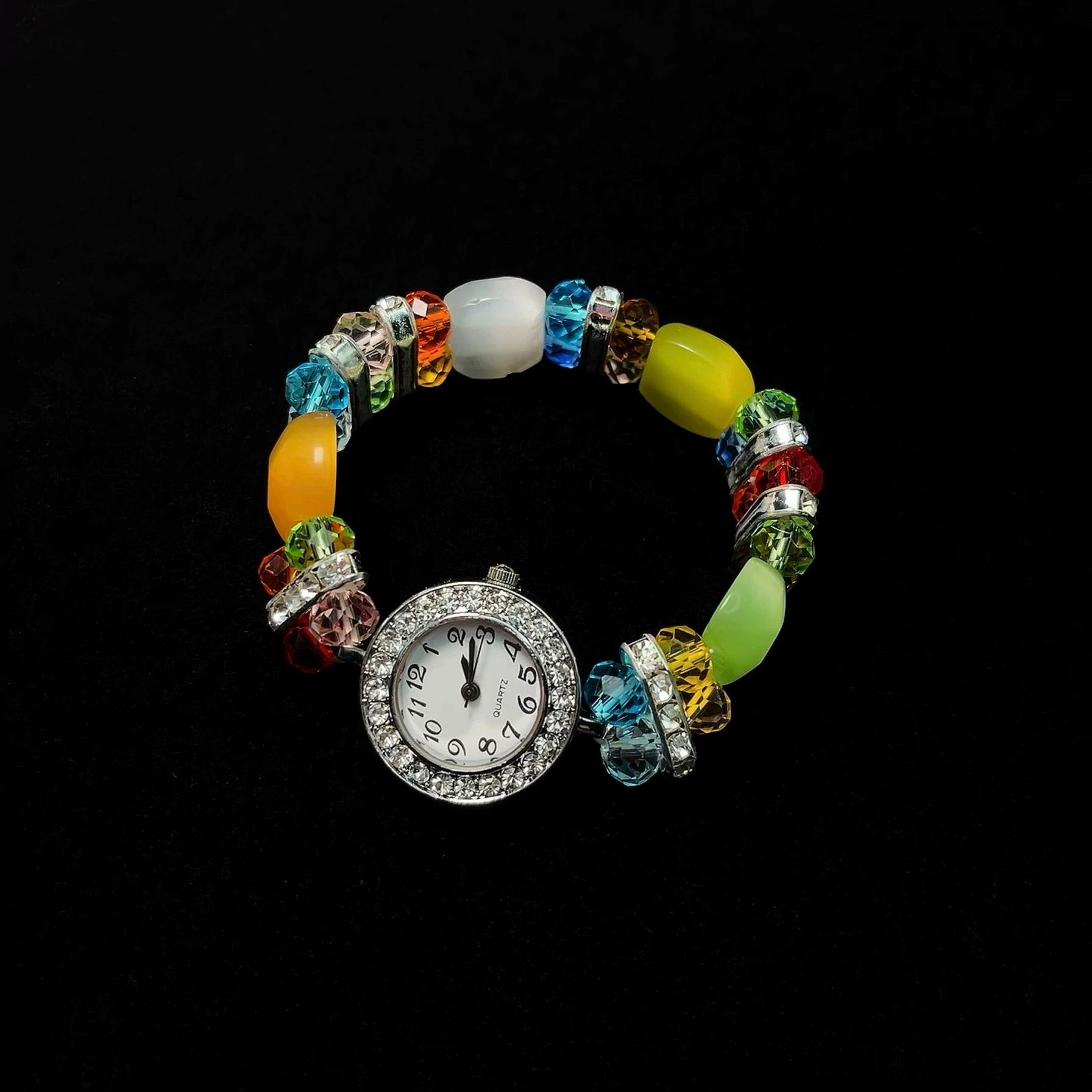 Vintage Colored Diamond Ring Watch