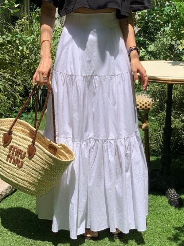 Ruffled Paneled Skirt