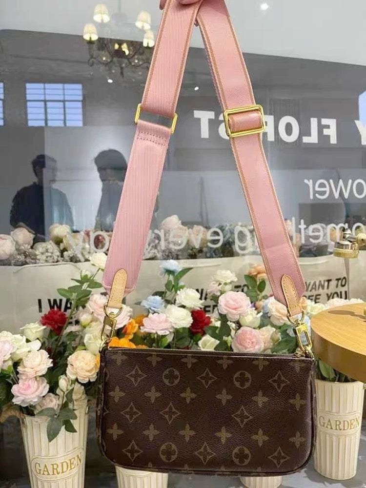 High-quality Vintage Pattern Three-piece One-Shoulder Crossbody Bag