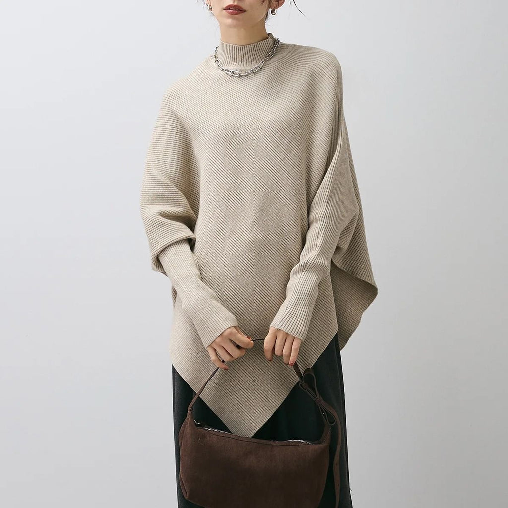 Solid Color Irregular Knitwear