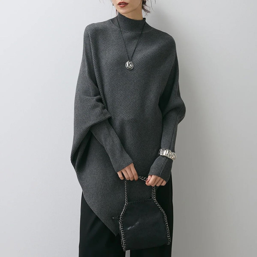 Solid Color Irregular Knitwear