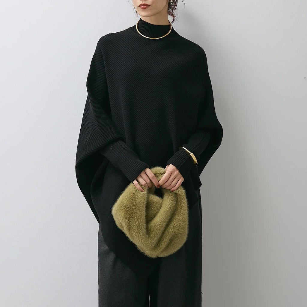 Solid Color Irregular Knitwear