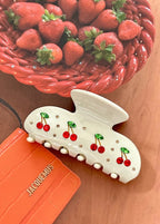 Barrette Cerise - Doux Accessoire en Alliage