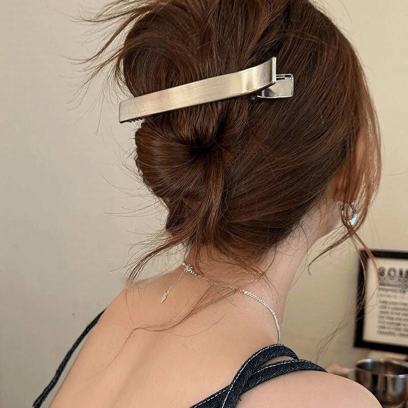 Pince à cheveux bec de canard - Accessoire minimaliste en alliage