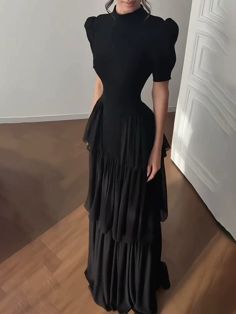 Waist-Cinching Multi-Layered Skirt Dress