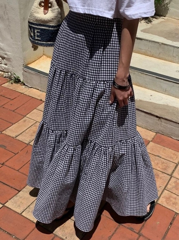 Ruffled Paneled Skirt