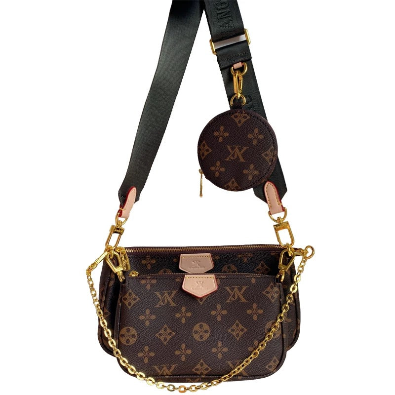 High-quality Vintage Pattern Three-piece One-Shoulder Crossbody Bag